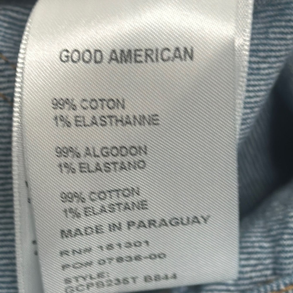 Good American blue straight jeans g o indigo denim ankle size 26 - Picture 7 of 10